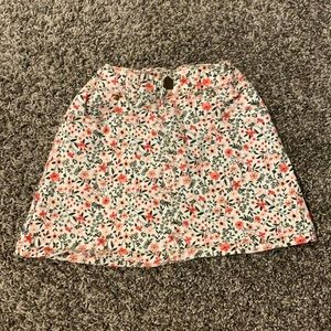 Floral jean skirt